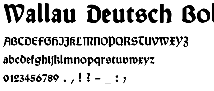 Wallau Deutsch Bold font
